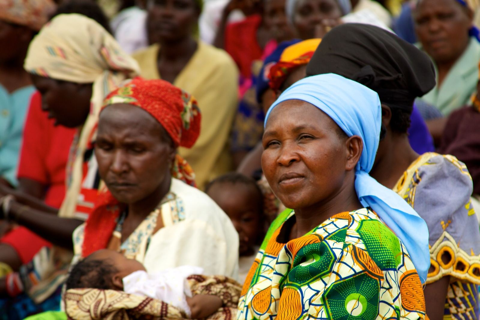 a women's community self-help group meeting